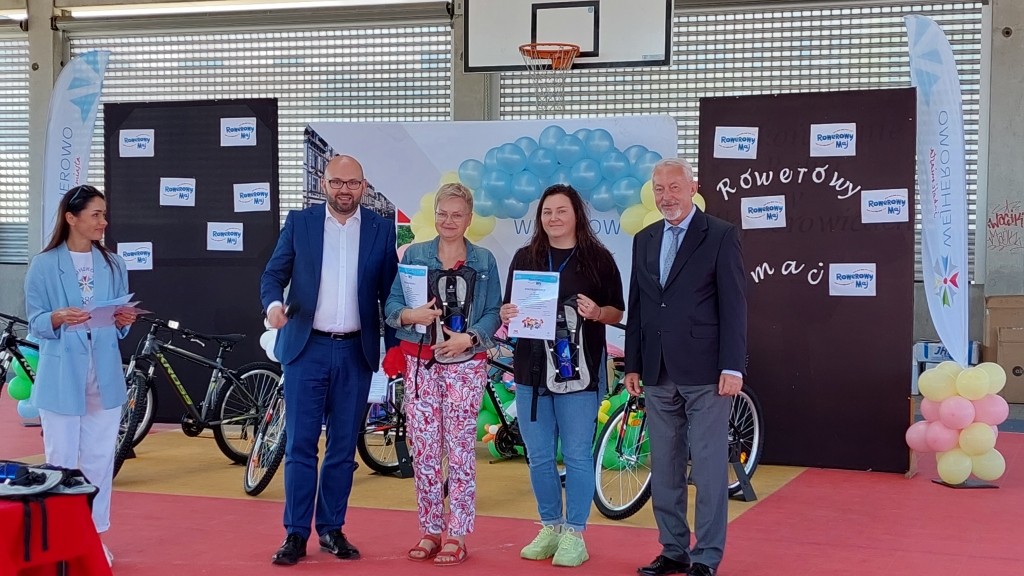 Koordynatorki Rowerowego Maja z "Ósemki" z Prezydentami Miasta