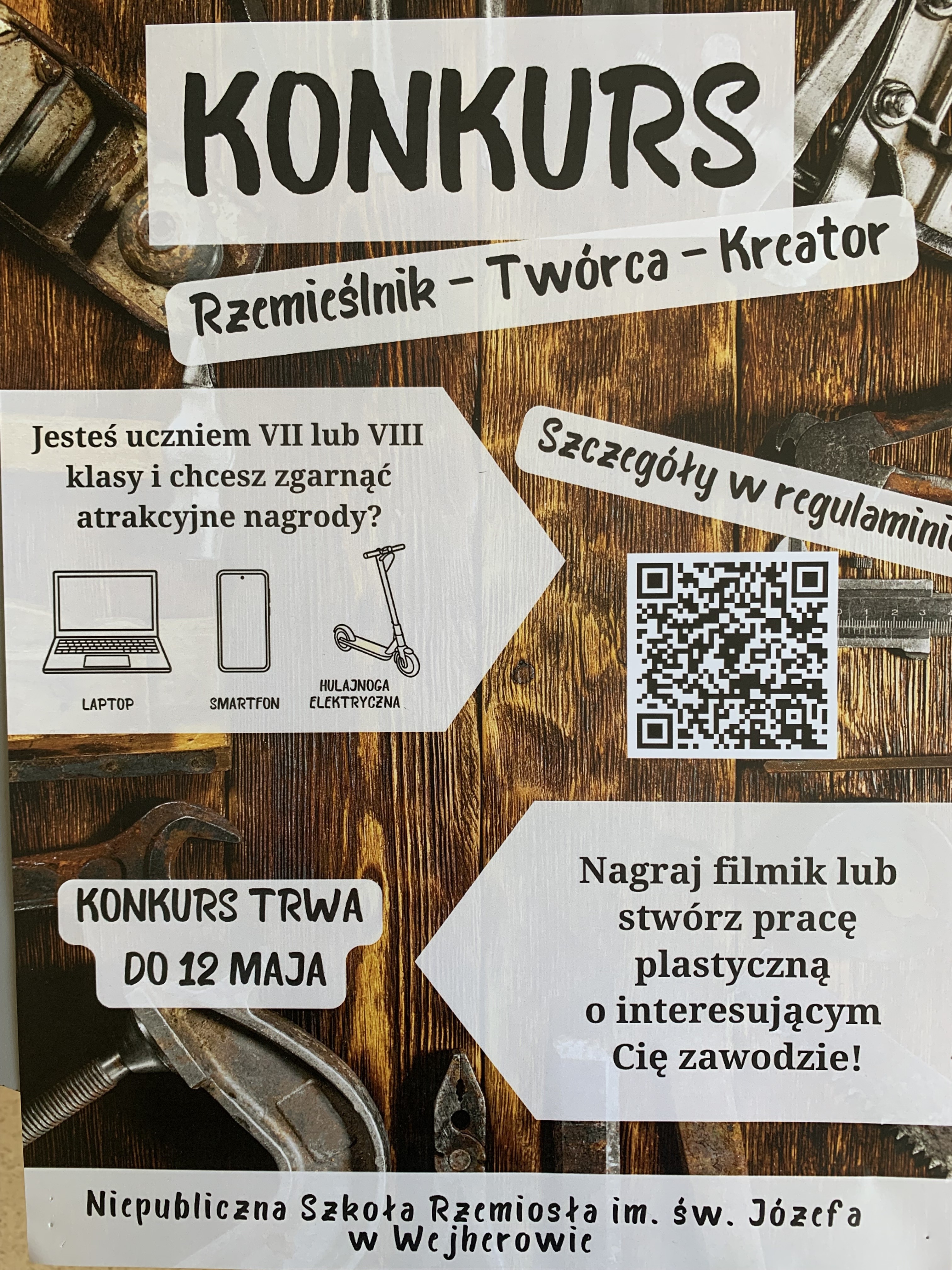 plakat informacyjny o konkursie